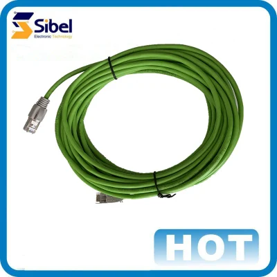 Cavo a filo verde Cat 5 personalizzato da 30 FT schermato in fabbrica RJ45, con certificazione CPM per sistema di sicurezza antincendio