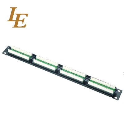 Pannello patch Cat5e a 24 porte UTP nero da 19 pollici 1u