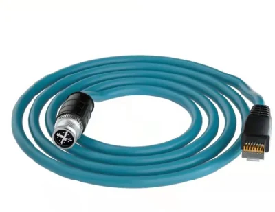 Da maschio M12 con codifica X industriale IP67 a circolare RJ45 impermeabile Accessori elettrici stampaggio jack cavo Ethernet in PVC Cat5 CAT6 Cat7