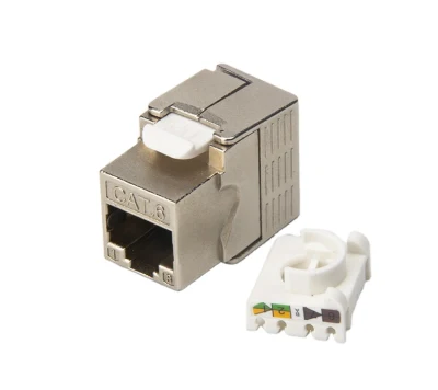 Rete modulare schermato CAT6A Cat7 Cat. 5 e di alta qualità Jack Tooless FTP RJ45 Keystone Jack a 180 gradi CAT6