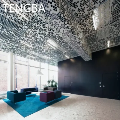 Pannelli in alluminio personalizzati progettazione soffitto metallo materiale decorativo taglio laser Pannelli perforati per soffitto