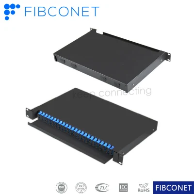 Telaio di distribuzione a rack a 48 porte SC, fibre ottiche Pannello patch