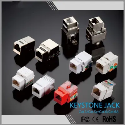 Presa a chiave con foro asato Cat5e ftp SFTP RJ45 180 Cat5e senza utensili modulo