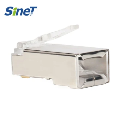 CONNETTORI RJ45 schermati CAT6A Cat6 Cat5e DA 100 PZ/sacchetto con placcatura in oro 8p8c