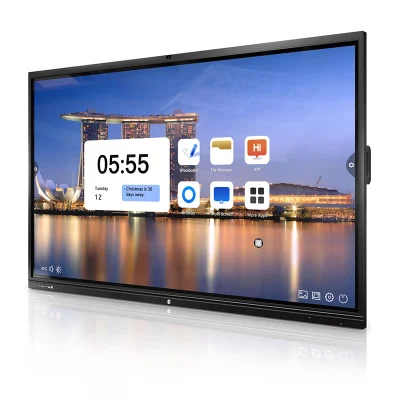 Sistema OPS personalizzato da 75 pollici per Whiteboard Schermo piatto interattivo con schermo multi-touch IR 4K Smart Board Per la Scuola e la Video Conferenza