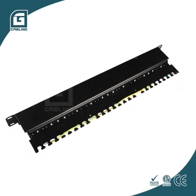 Pannello FTP schermato Gcabling a 24 porte 1u per montaggio in rack da 19&quot; Cat 6 CAT6A