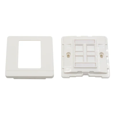 Porta singola, doppia porta, montaggio a parete, tipo 86, due parti Piastra frontale RJ45 RJ11 CAT6