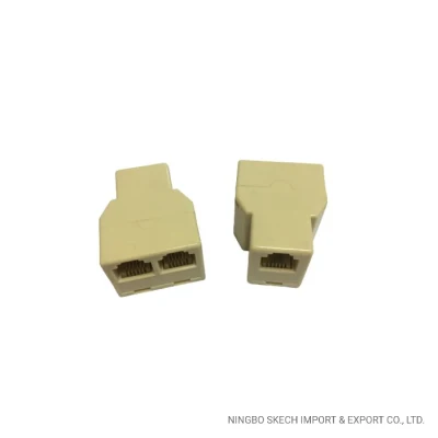 Accoppiatore in linea a 3 vie RJ11/RJ12/RJ45 6p4c/6p6c/8p8c da femmina a doppio Accoppiatore presa modulare di rete/telefono con connettore femmina
