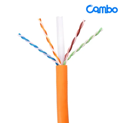 Certificato di protezione UTP CAT6A da 0,54 mm CAT6A Plenum-No Spline 305 m CCS CCA BC CMG LSZH filo verde per interno