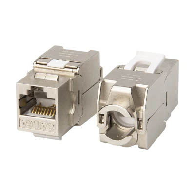 Connettore jack RJ45 CAT6A senza utensili per connettore di rete, connettore femmina per modulo FTP Prese Keystone 8p8c Cat5e CAT6 Cat 6A, chiave a pietra senza utensili