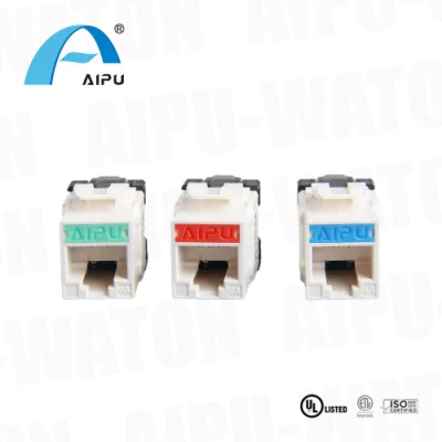 Protezione non schermata FTP Cat5e CAT6A/6e UTP STP Cat6e di alta qualità Presa modulare Keystone RJ45 angolare 180