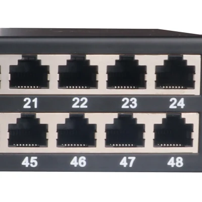 Modulare RJ45 CAT6 CAT6A Cat7 CAT6 Cat. 5 e a 24 porte Pannello patch vuoto FTP per montaggio in rack da 19&quot;