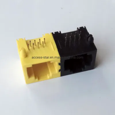 connettore RJ11 RJ12 RJ11 verde destro giallo sinistro 8p8c-LED