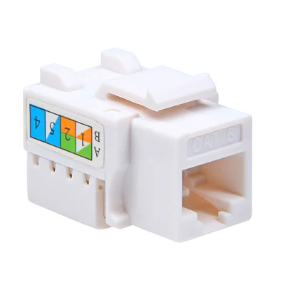 Cat. 6 jack Keystone UTP a 90 gradi in colore bianco