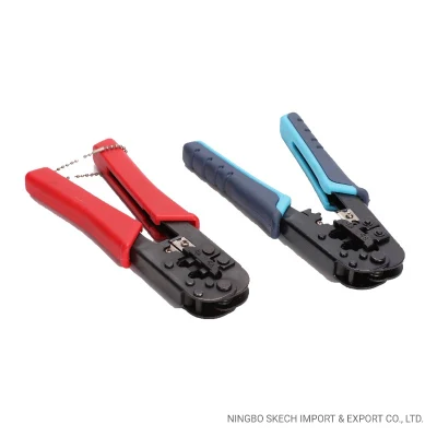 Pinza a crimpare per cavi di rete/telefono per pinze manuali per connettori maschio modulari RJ45/8p8c, RJ12/6p6c, RJ11/6p4c