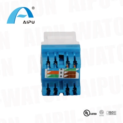 Keystone Jack RJ45 non schermato Cat5e 180 UTP modulare con perforazione in giù Collegamento cavo di rete Belden/Commscope/Siemon/Panduit UL/ETL cavo patch in rame Pannello