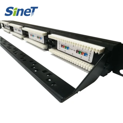 Rack da 19&quot; 1u Cat5e CAT6 CAT6A UTP FTP Cat7 Porta 12 24 del pannello di controllo