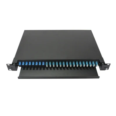 Patch a fibre ottiche SC a 24 porte odf 1u da 19 pollici Scatola terminali di distribuzione pannello