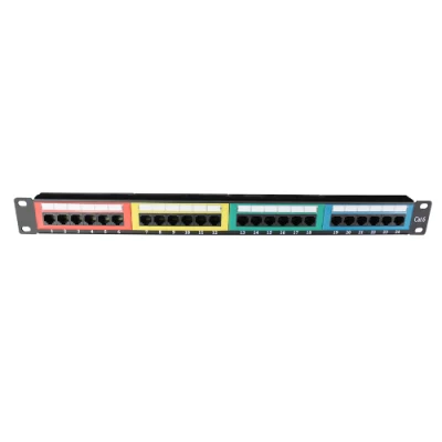 ethernet CAT6 a 24 o 48 porte UTP da 1u per montaggio in rack Pannello patch