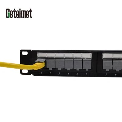 Gcabling 1u 24 porte pannello patch CAT6 Cat5e con cavo Gestione