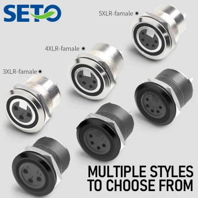Supporti per pannelli Seto metallo tipo C Famale XLR saldatura XLR maschio Connettore femmina in lega di zinco Keystone Jack