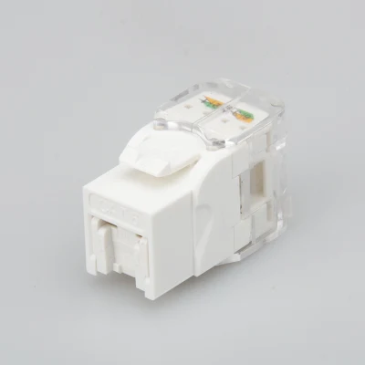 Presa Keystone RJ45 Cat 5e Cat 6 Cat 6A di rete Presa modulare a 180 gradi UTP RJ45 Ethernet 8p8c Cat5e CAT6 Martinetto a chiave CAT6A