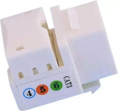 RJ11 Telefono Cat. 3 jack Keystone UTP 6p4c 4p4c presa modulare a 90 gradi