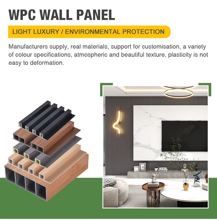 Custom Hollow Laminated WPC Wall Board/WPC Wall Panels for Indoor