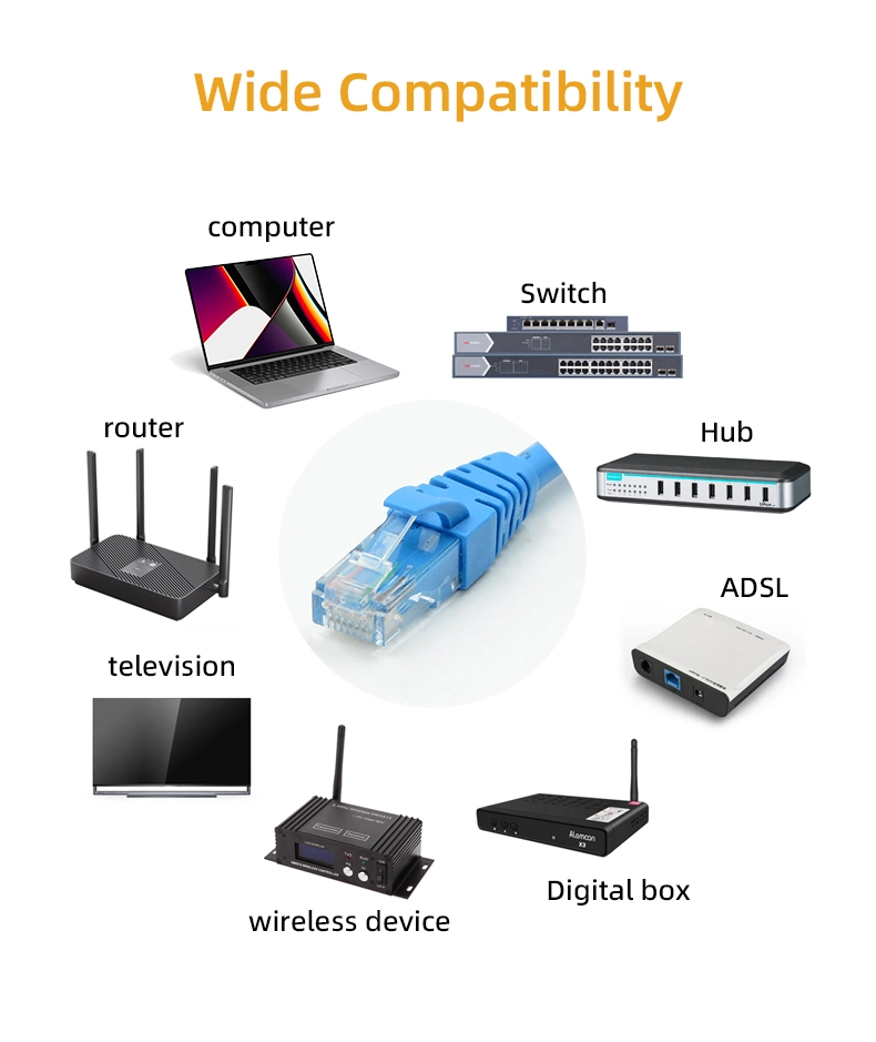 RJ45 Cat5e CAT6 CAT6A FTP SFTP Patch Cord Shielded Communication Cable 8 Core Wire