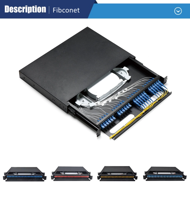 FTTH 12-24 Core Scrack Mount Splicing Fiber Optic ODF/Patch Panel