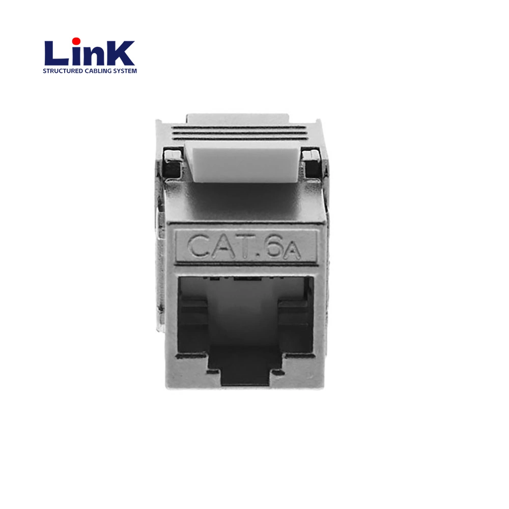 Toolless RJ45 Jack Zinc Alloy Module CAT6A Keystone Jack