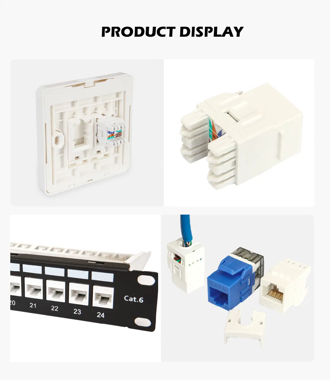 RJ45-RJ45 Network Coupler with Cat. 6 UTP, China Origin, OEM, Keystone Jack