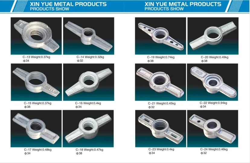 Construction Steel System Modular Scaffolding Leveling Base Jack Wing Nut/Collar/Spindle Nut