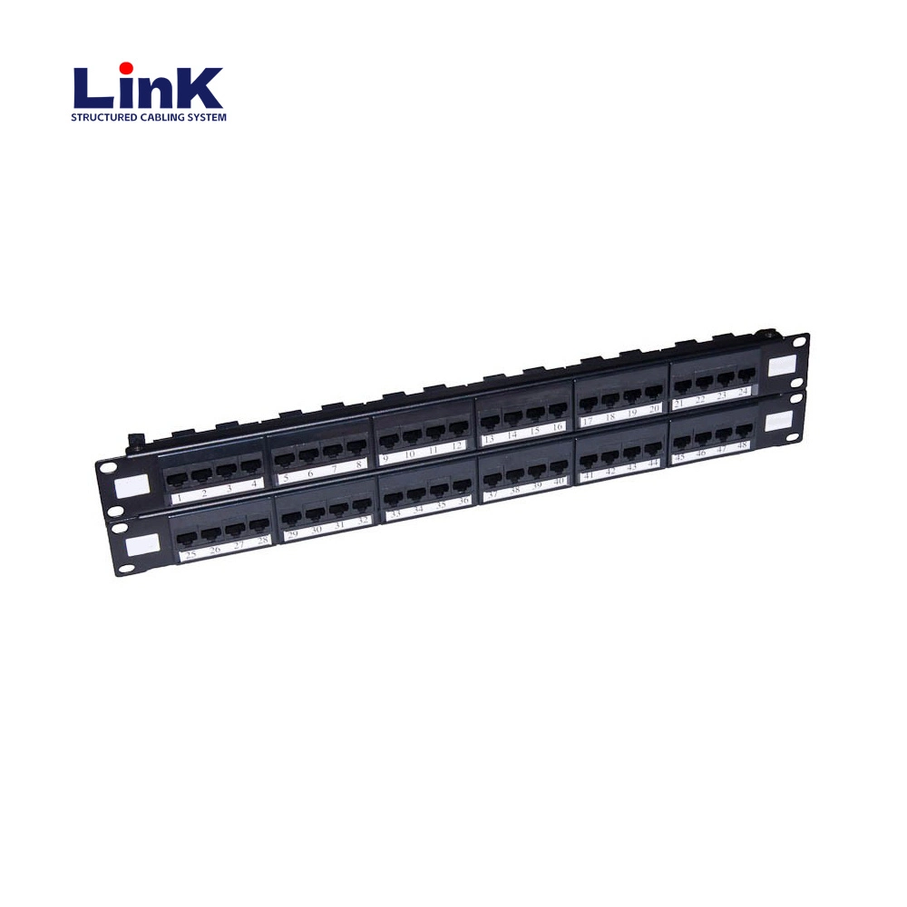 High Quality 24 Port FTP CAT6A Shielded Patch Panel for Data Centers