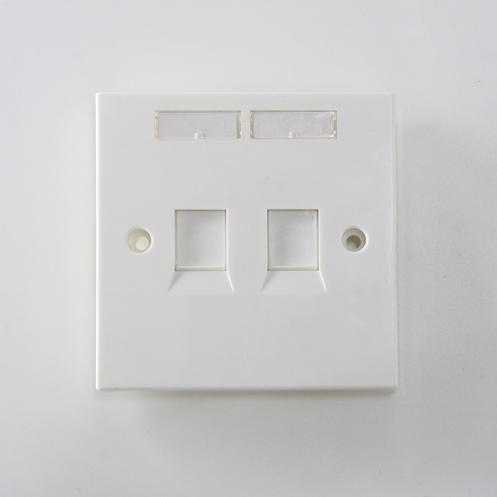 Faceplate RJ45 Keystone 1port 86*86mm Double Wall Socket