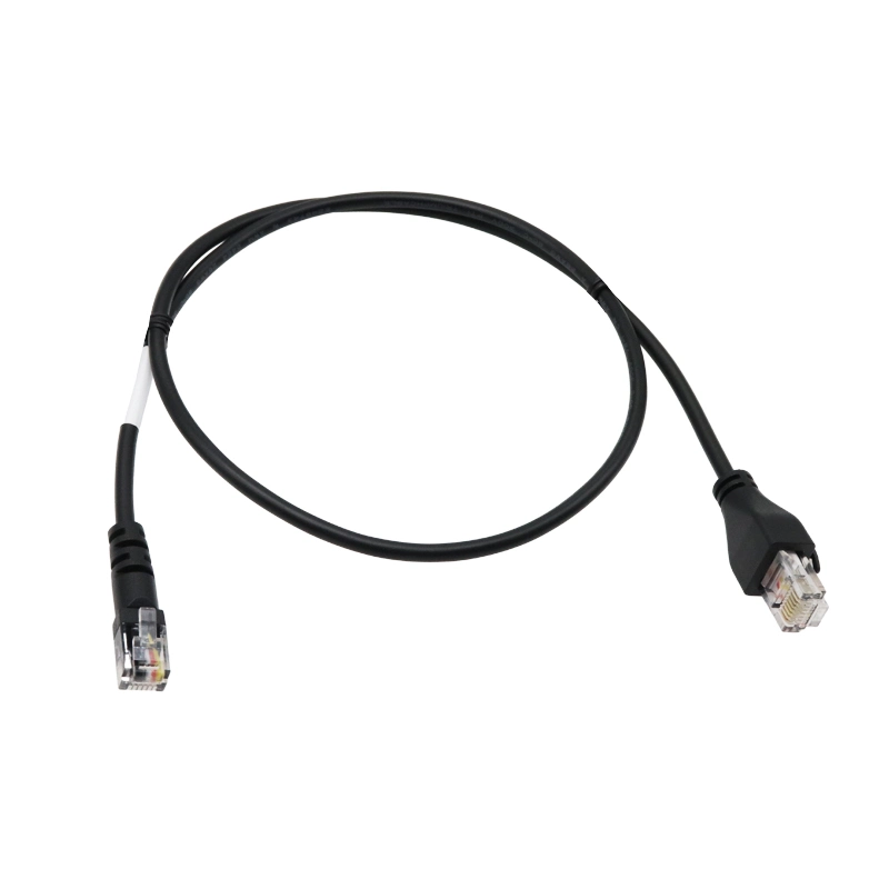 Black UL2464 4c*26AWG RJ45 8p8c to Rj11 6p6c Cable