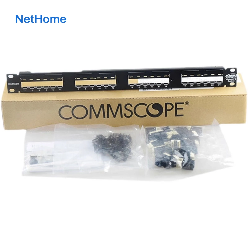 Commscope Cat5/CAT6 Network Cable Patch Panel 1u 24 Ports
