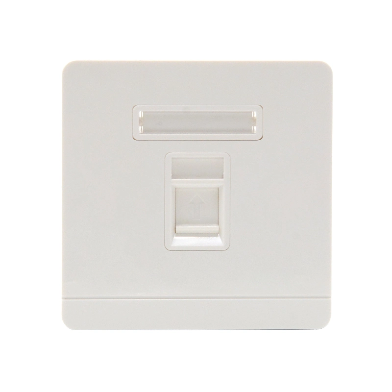 Hot Sale Single Port RJ45 Cabling Network Faceplate 86*86 Type Wall Outlet