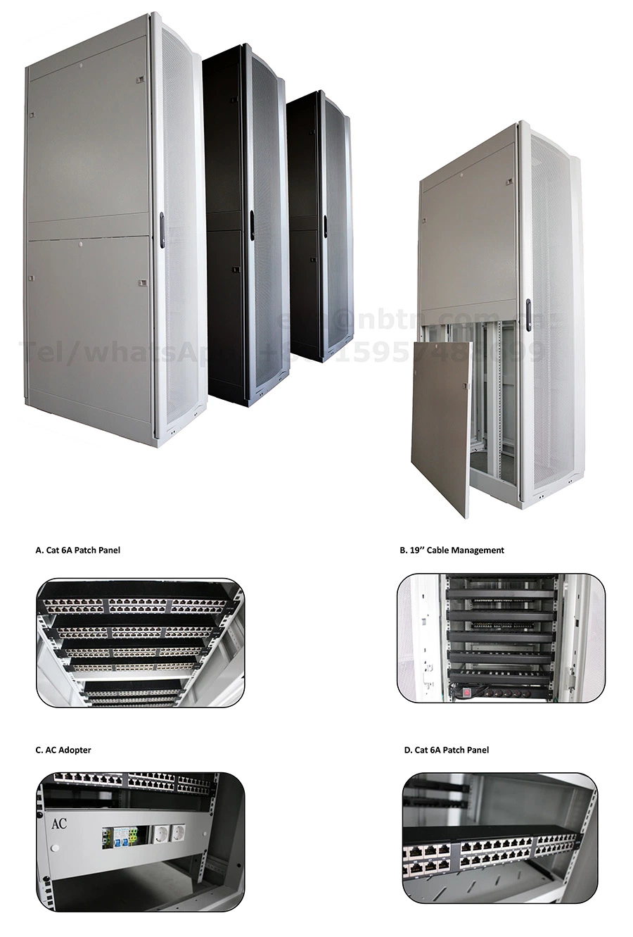 Heavy Duty Server Rack for Cat 6A Patch Panel
