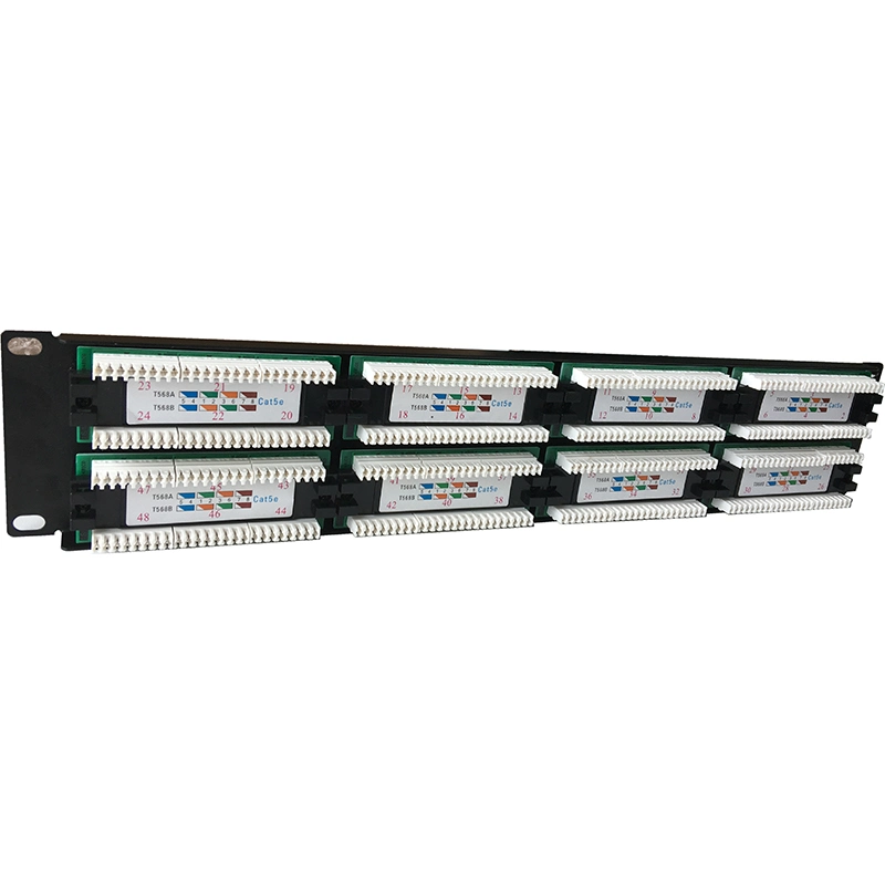 Ningbo Fiber Optic Cat5e CAT6 CAT6A Cat7 48 Ports Patch Panel