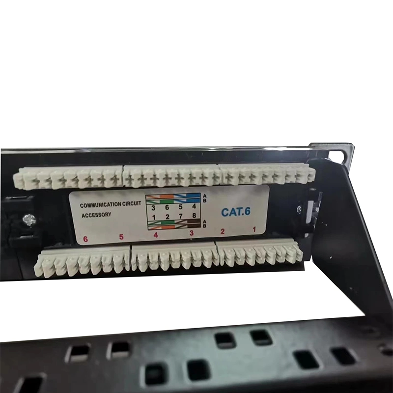 24 Port 1U cat6 UTP network equipment Patch Panel for RJ45 Ethernet Patch Cable