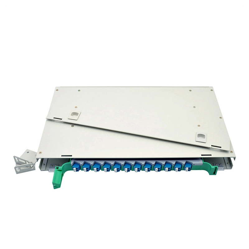 12 Core Rack Mount Fiber Optic ODF Box Fiber Patch Panel with SC Square Opening