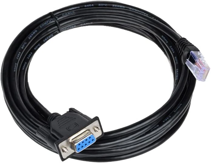 dB9 9-Pin Serial Port Female to RJ45 Female Cat5 Ethernet LAN Cable