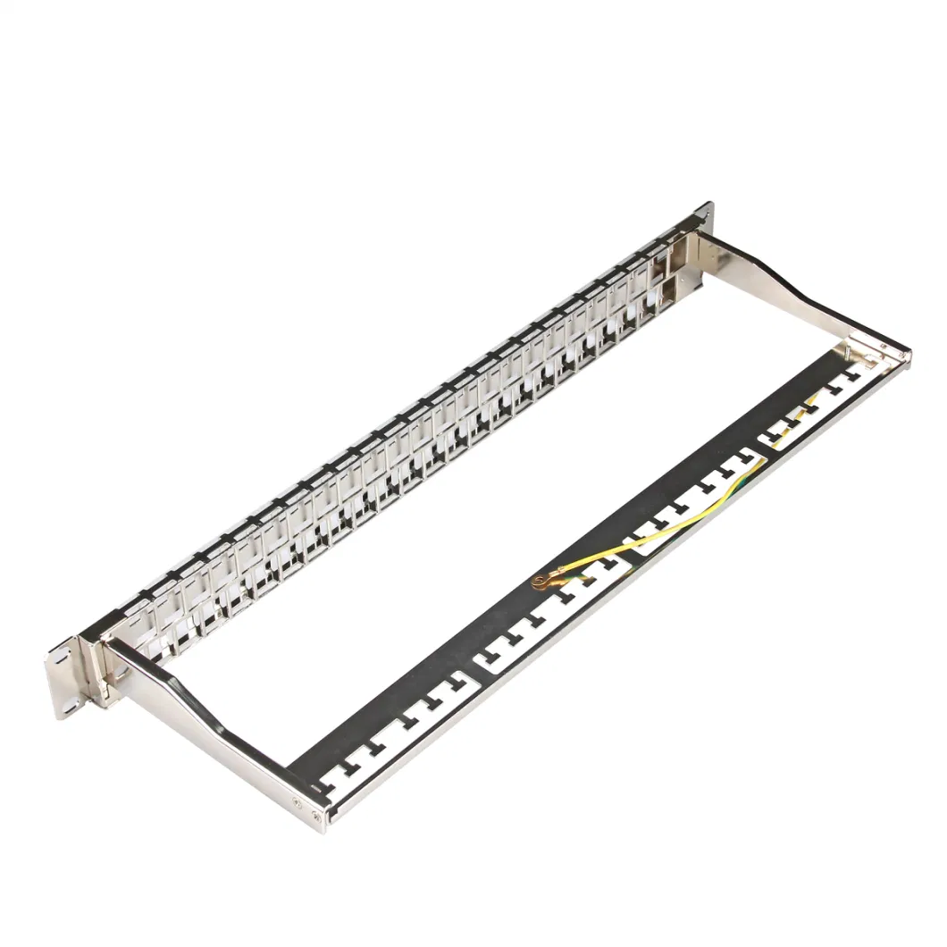 1u 19&prime;&prime; 48 Ports FTP Blank Patch Panel with Back Bar