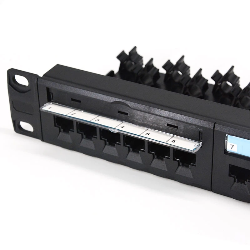 High Quality 1u 19&quot; Cat5e Network UTP Unshielded 24 Port Patch Panel with Back Bar