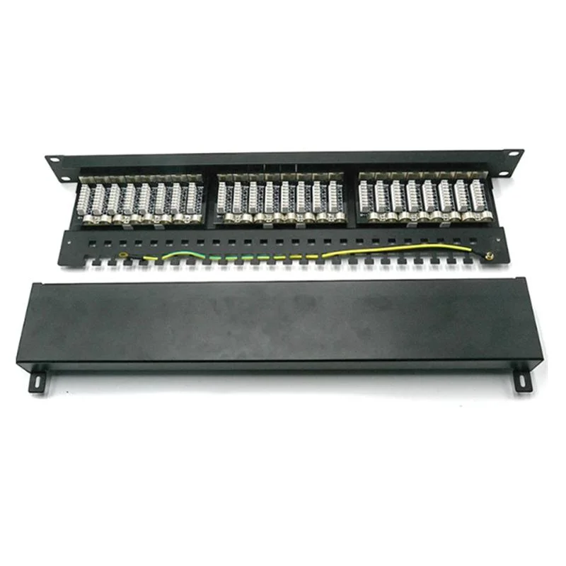 CAT6A 24-Port Shielded Network Patch Panel with Luxury Modular