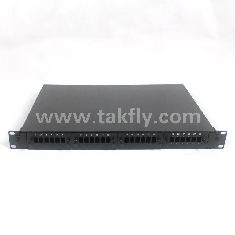 19 1u Rack 24 Ports Slidable Rack-Mount Fiber Optic Patch Panel