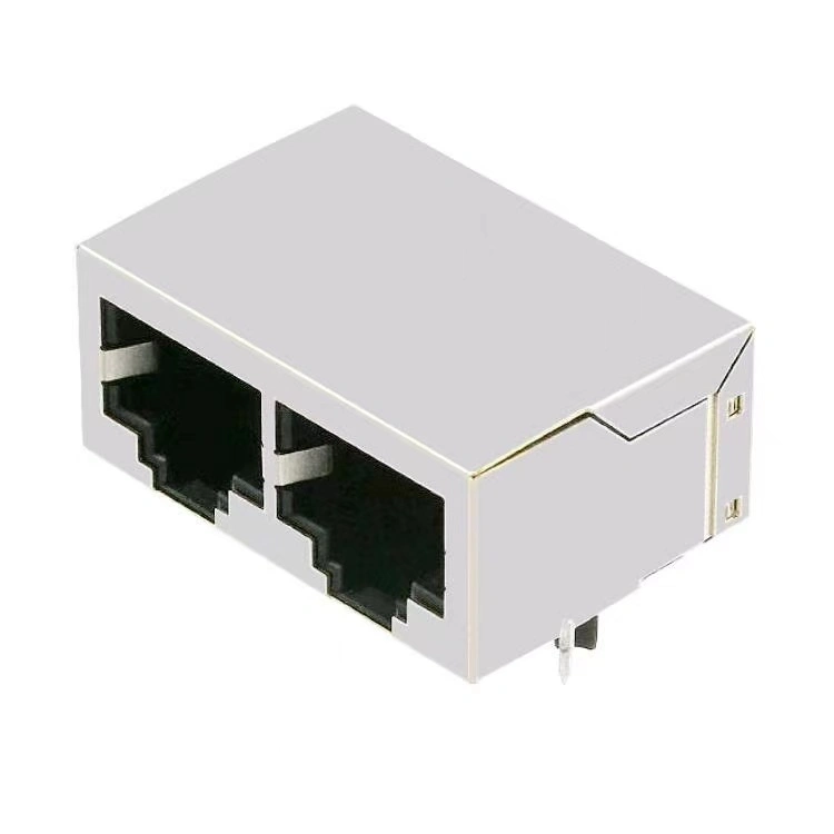 Plug CAT6 Cat5 RJ45 Metal Magnetics 8 Pin Price Ethernet Network Ethernet Jack 1X2 Port Cable RJ45 Connector