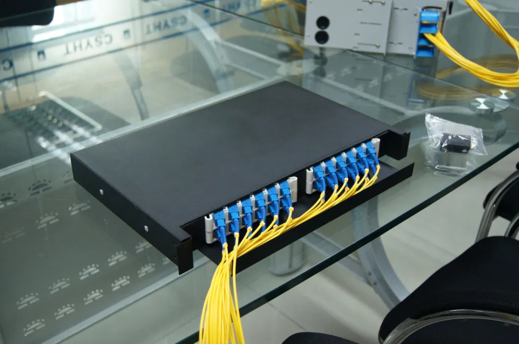 1u 19&prime; &prime; 48LC Duplex Fiber Optic Patch Panel Cable Managment with Slide Railway