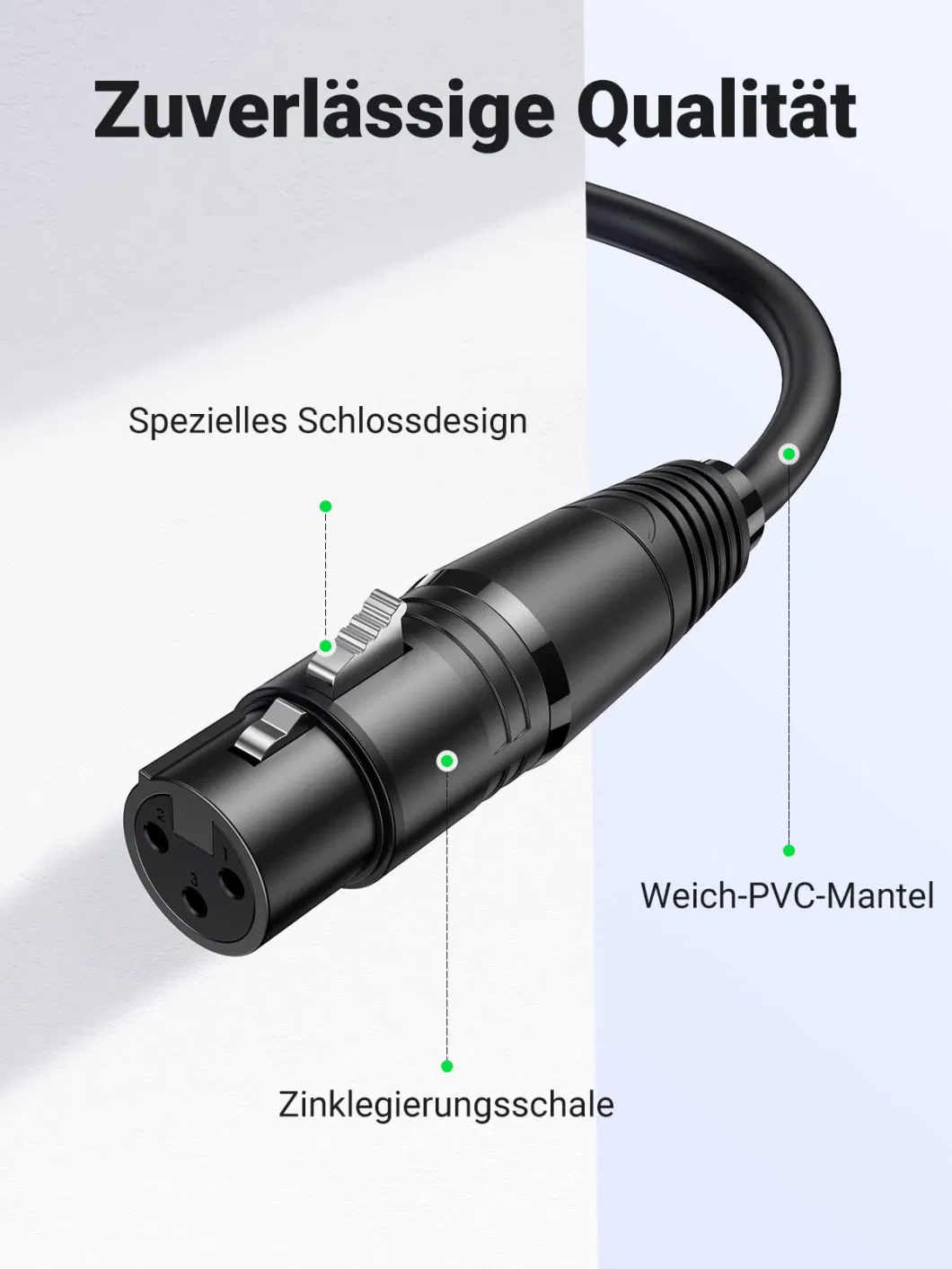 Kolorapus XLR 3pin XLR Male to Female Audio Cable for Microphone